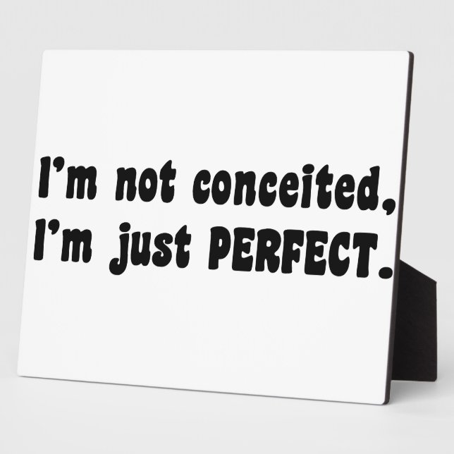 I'm Not Conceited, I'm Just Perfect Plaque (Side)