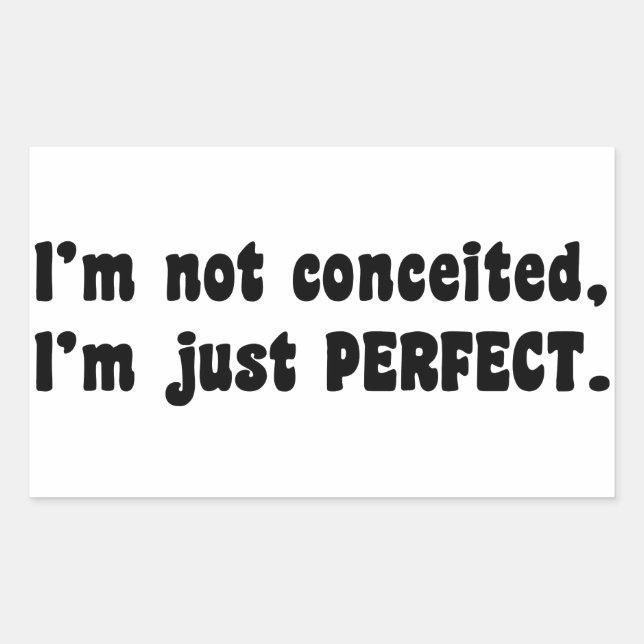 I'm Not Conceited, I'm Just Perfect Rectangular Sticker (Front)