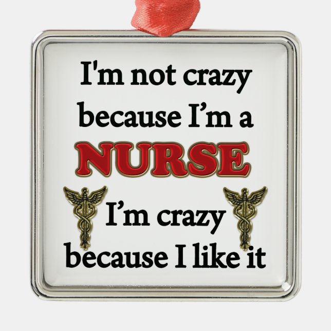 I'm Not Crazy Metal Tree Decoration (Front)