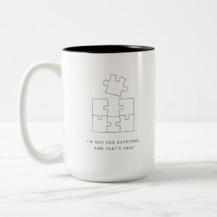 I'm Not For Everyone And That's Okay Retro Wavy Ty Two-Tone Coffee Mug