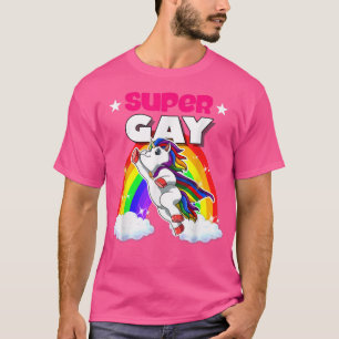 I'm Not Gay I'm Super Gay Unicorn LGBT Pride Flag T-Shirt