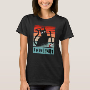 I'm not guilty Innocent Cat with bloody axe  Hallo T-Shirt