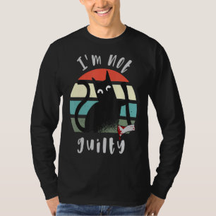 I'm not guilty Innocent Cat with knife  Halloween  T-Shirt