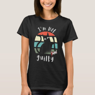 I'm not guilty Innocent Cat with knife Halloween T-Shirt