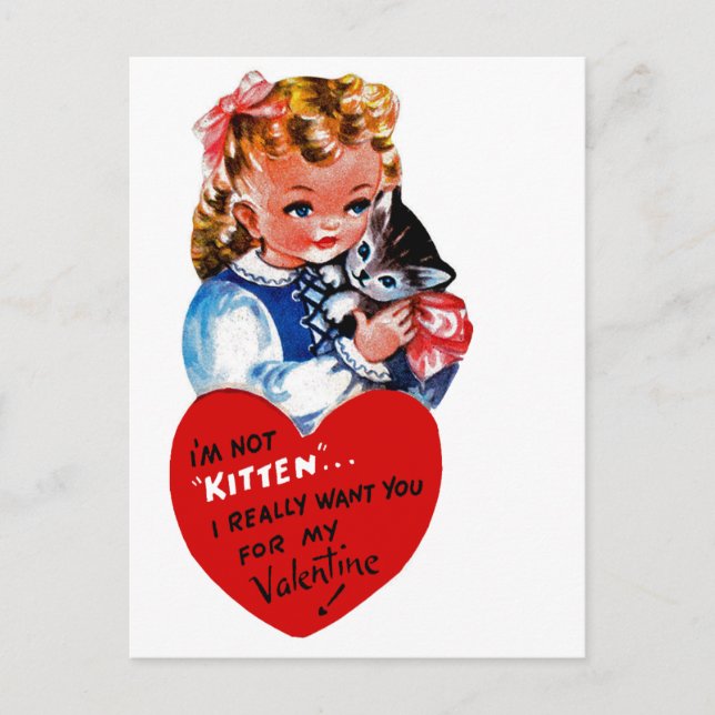 I'm Not Kitten Holiday Postcard (Front)
