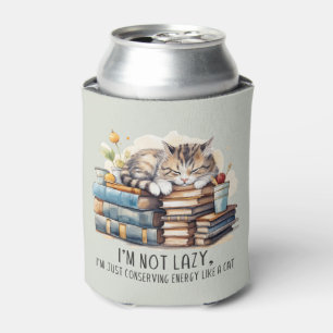 I'm Not Lazy Cute Cat Can Cooler