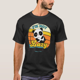 I'm Not Lazy I Just Don't Care Panda Bear Animal T-Shirt