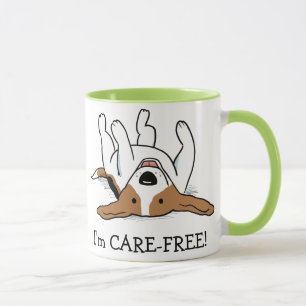 I'm Not Lazy, I'm Care-Free! Cute Beagle Custom Mug