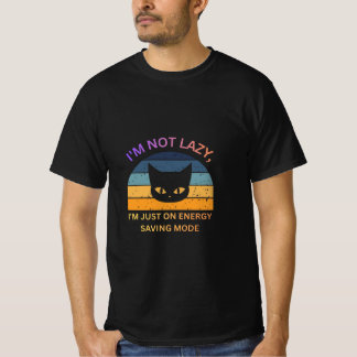 Im Not Lazy Im On Energy Saving Mode Funny Retro C T-Shirt