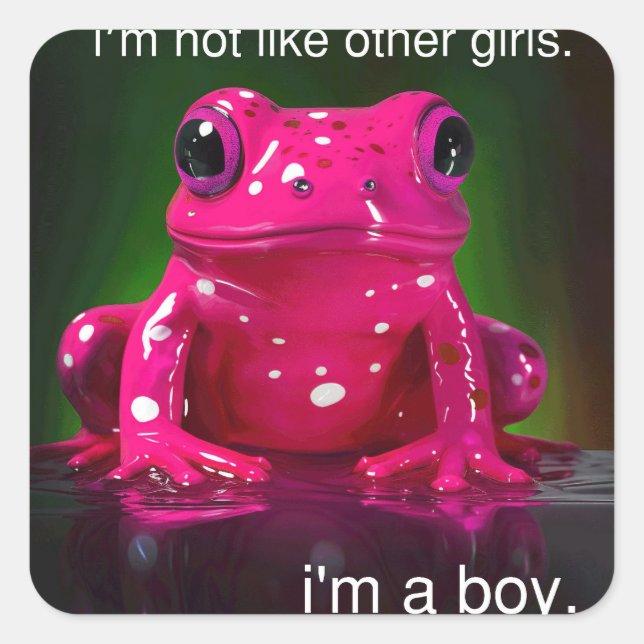 I'm not like other girls square sticker (Front)