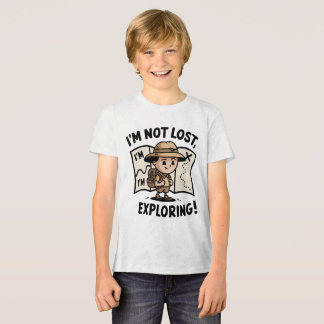 I'm Not Lost, I’m Exploring! – Cute Cartoon Tri-Blend Shirt