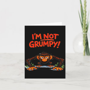 Im Not mpy Funny Angry Monkey Cartoon Card