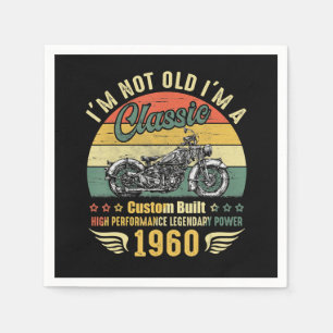 Im Not Old Im A Motorcycle Funny Art Gift Napkin