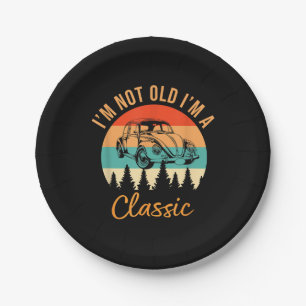 I'm Not Old I'm Classic Car Retro Vintage Funny Ca Paper Plate