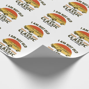 I'm Not Old I'm Classic Funny Retro Car Design  Wrapping Paper