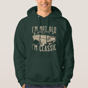 Im not old Im classic retro 1993 vintage men green Hoodie