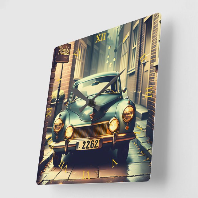 I'm not old im classic square wall clock (Angle)