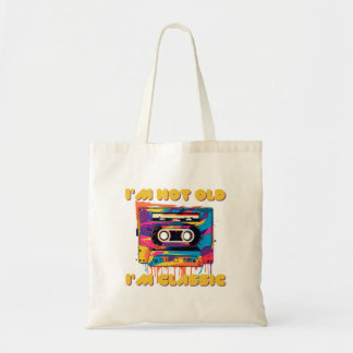 I'm not old, I'm Classic, wpap, cassette Tote Bag