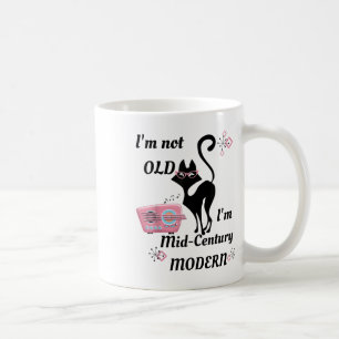 Im Not Old Im Mid-century Modern Retro Cat & R Coffee Mug