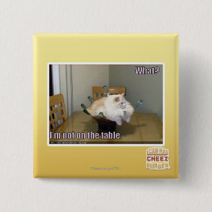 I'm not on the table 15 cm square badge