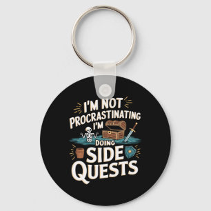 I'm Not Procrastinating Funny Side Quests Gamer 5 Key Ring