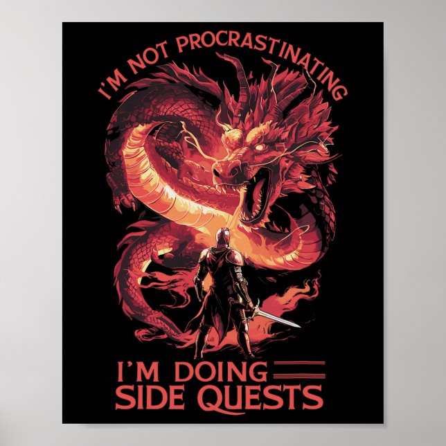I'm Not Procrastinating I'm Doing Side Quests - Rp Poster (Front)