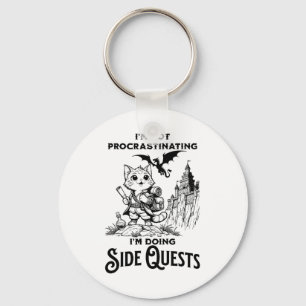 I'm Not Procrastinating I'm Doing Side Quests Rpg Key Ring