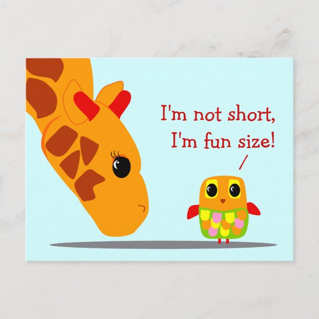 I'm not short, I'm fun size Funny Postcard (Front)