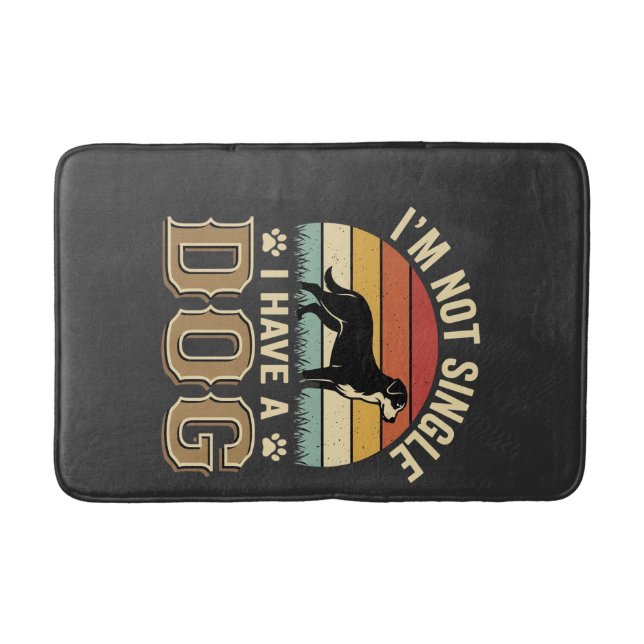 Im Not Single Dog Lover Vintage Bath Mat (Front)