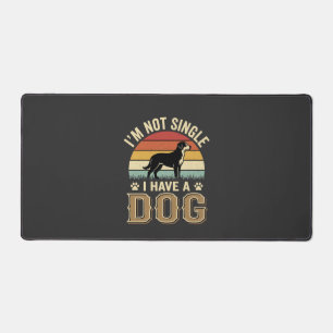 Im Not Single Dog Lover Vintage Desk Mat