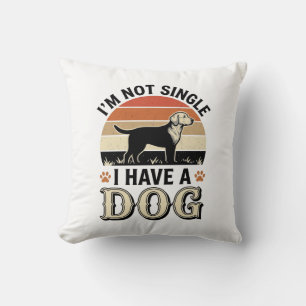 I'm Not Single I Have a Dog Vintage Shirt Design_1 Cushion