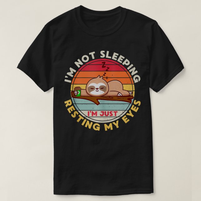 Im Not Sleeping Im Just Resting My Eyes Sloth Tank (Design Front)
