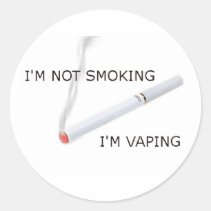 Im not smoking Im vaping Classic Round Sticker