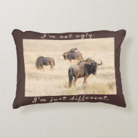 I'm not ugly wildebeest photo with text