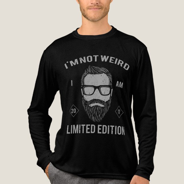 I'm Not Weird, I'm Limited Edition - Hipster Beard Tri-Blend Shirt (Front)