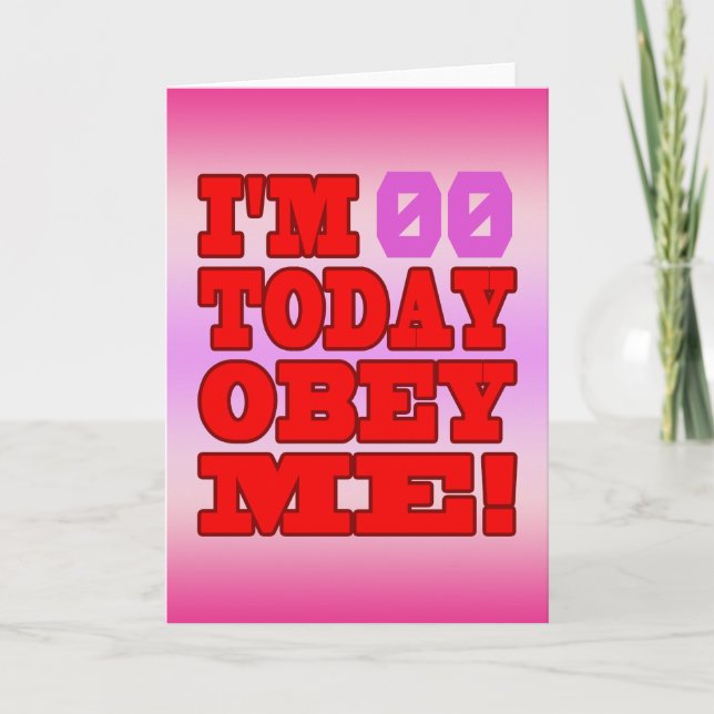 I'm - Obey Me! Funny Customise Birthday Template (Front)