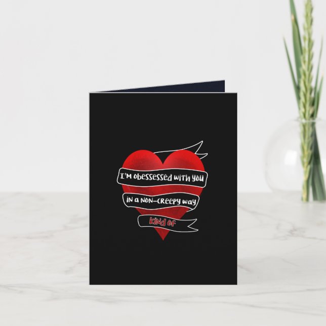 I'm Obsessed With You Modern Valentine Card  (Front)