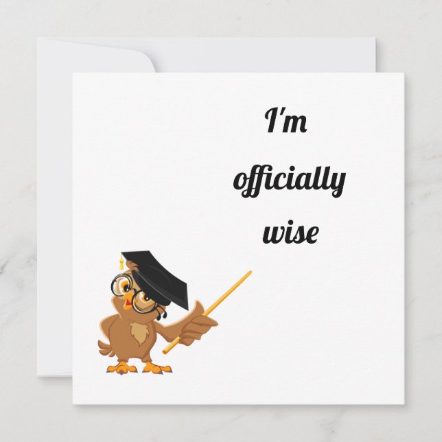 I'm officially wise owl Flat Card (Front)