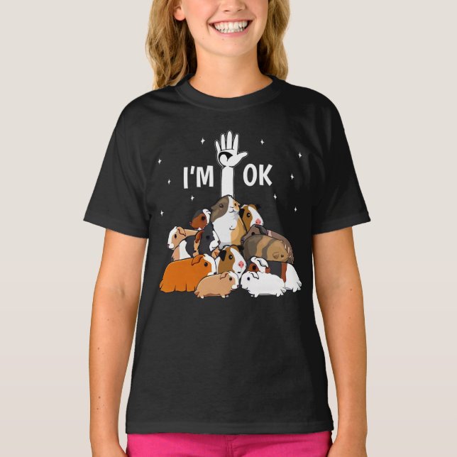 I'm Ok Funny Guinea Pigs Lover T-Shirt (Front)