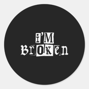 I'm Ok Invisible Illness Mental Health Awareness I Classic Round Sticker