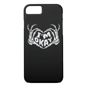 I'm Okay Funny Halloween Costume Skeleton Hands He Case-Mate iPhone Case