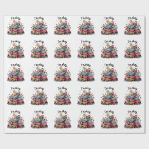 I'm Okay Funny Quilting Christmas Lovers Wrapping Paper