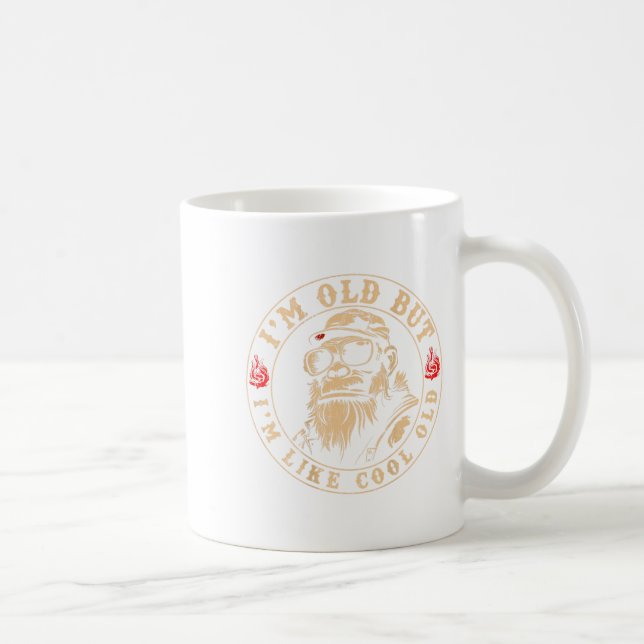 I'm Old But I'm Like Cool Old Funny Monkey (on Bac Coffee Mug (Right)