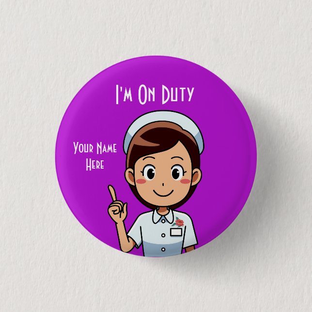 I'm On Duty Small, 1¼ Inch Round Button (Front)