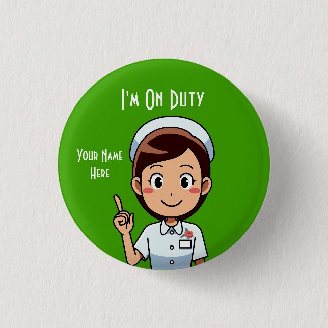 I'm On Duty Small, 1¼ Inch Round Button (Front)