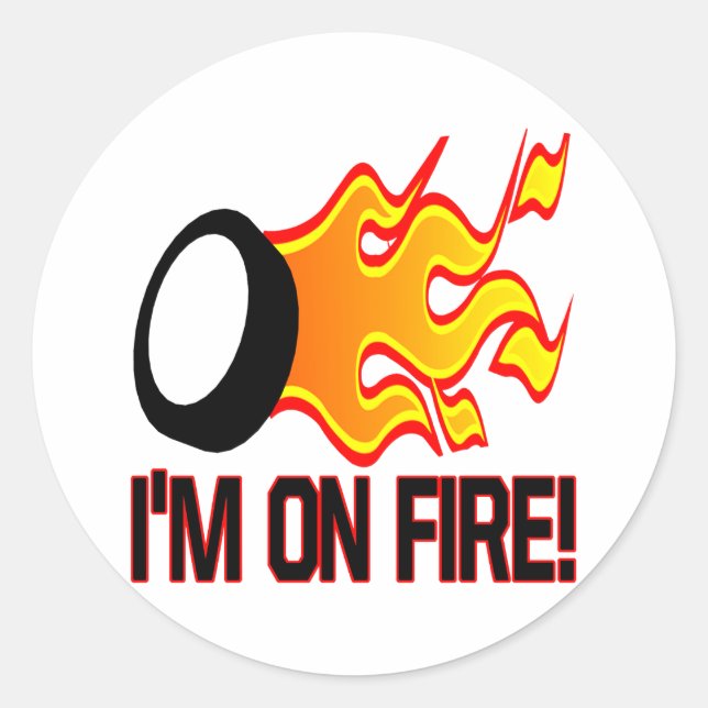 Im On Fire Classic Round Sticker (Front)