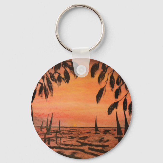 I'm on Island Time Key Ring (Front)