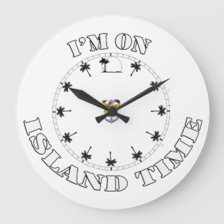 I'm on Island Time wall clock