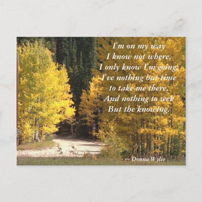 I'm On My Way Postcard (Front)
