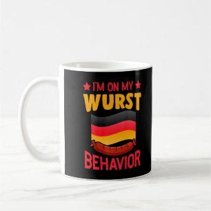 I'm On My Wurst Behaviour German Oktoberfest Bratw Coffee Mug